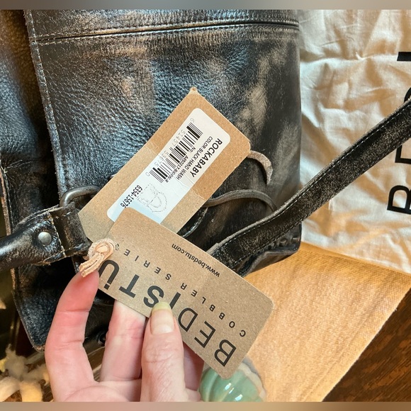 NWT Bed Stu Rockababy Satchel Shoulder Crossbody Black Hand Wash MSRP $270 - Picture 5 of 14